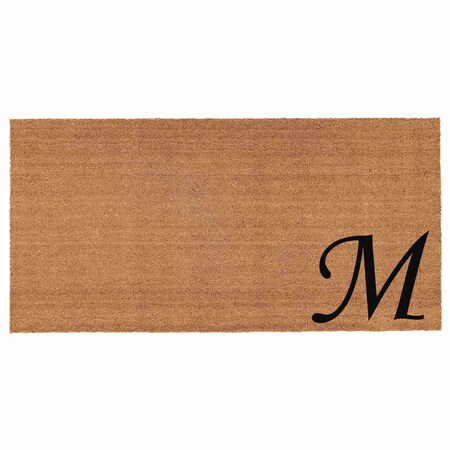 Monogram Door Mat, Black, Natural, 30 in W x 48 in L